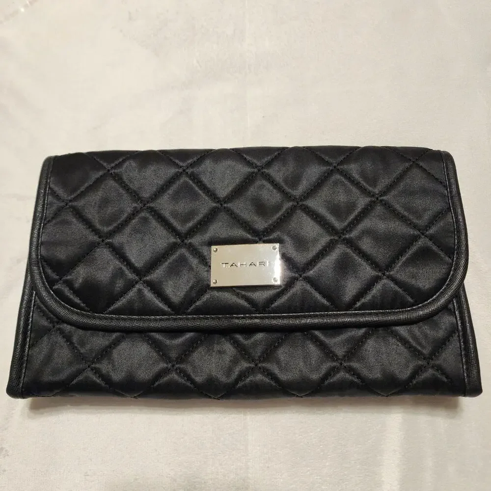 NWOT Tahari Black Hanging Cosmetics Toiletries Utility Travel Organizer